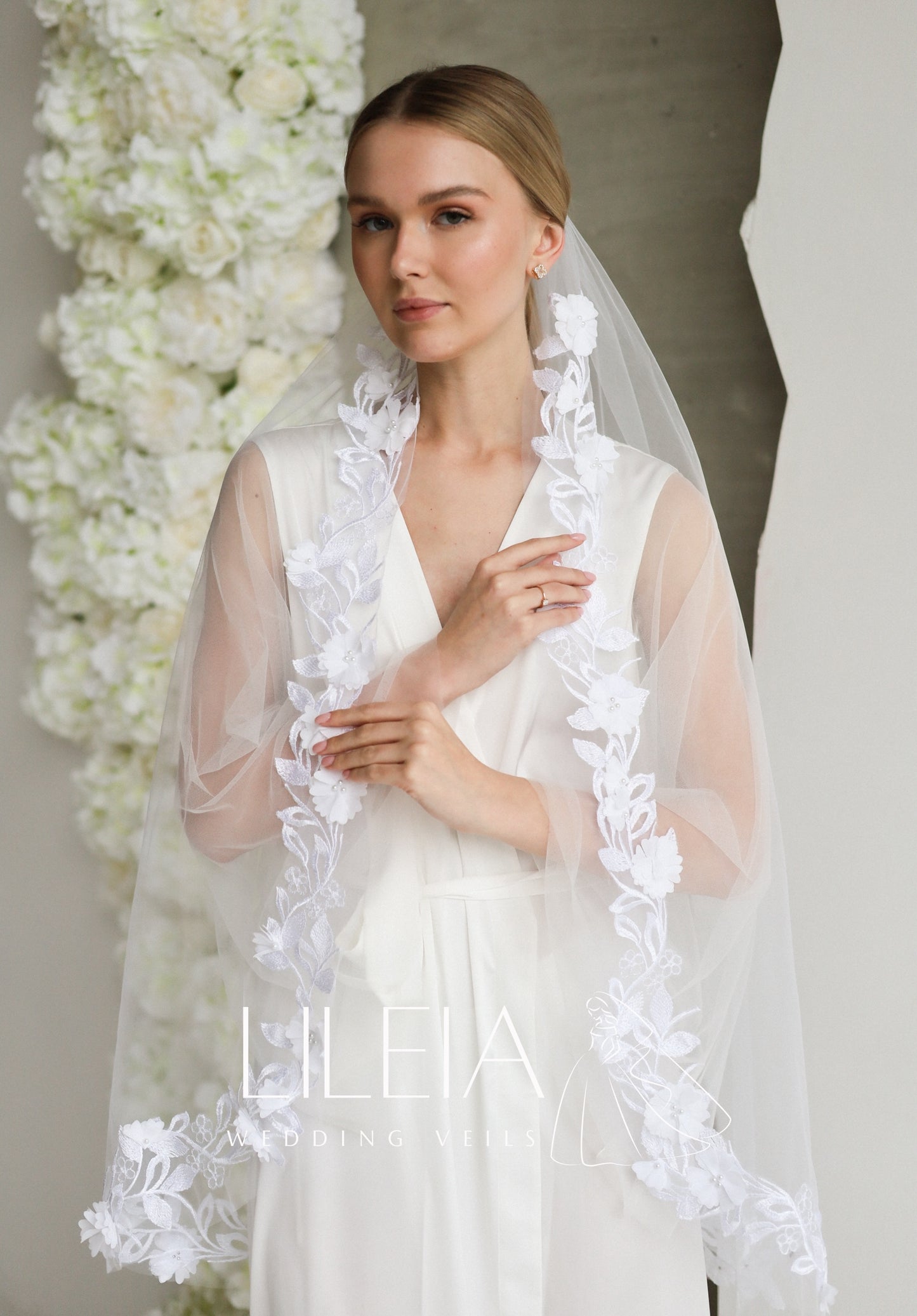 ALEXANDRA FLORAL VEIL